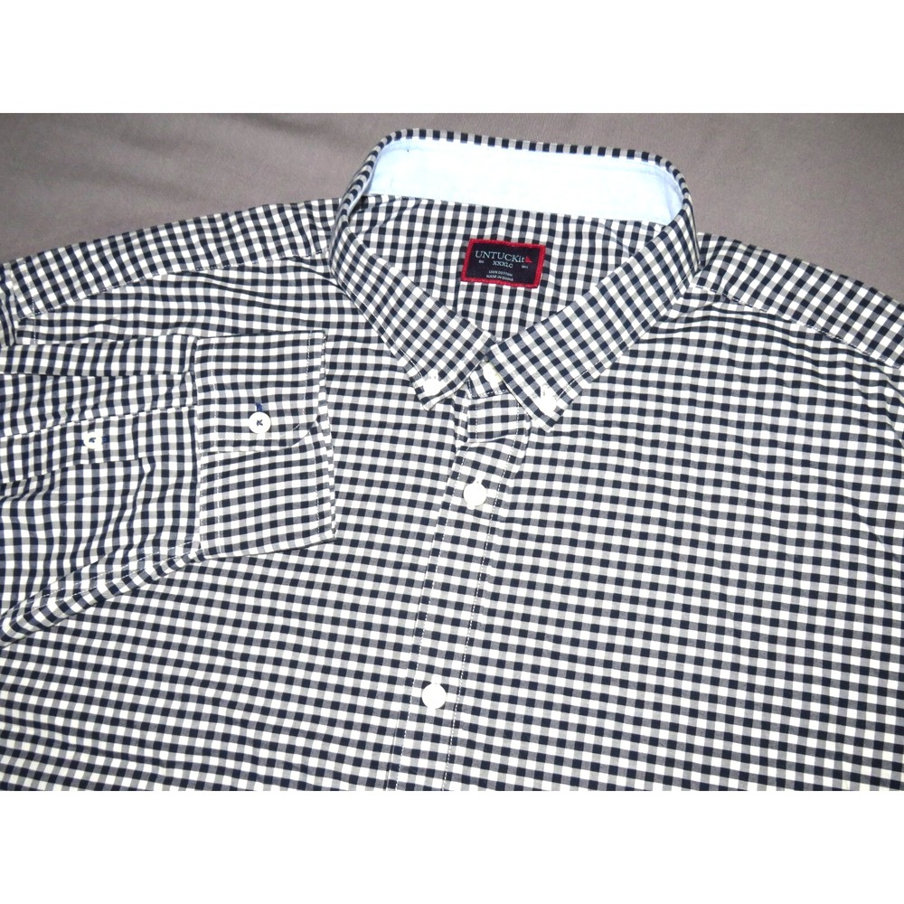 UNTUCKit Long Sleeved 100% Cotton Checkered Button Up Shirt Men's 3XL‎